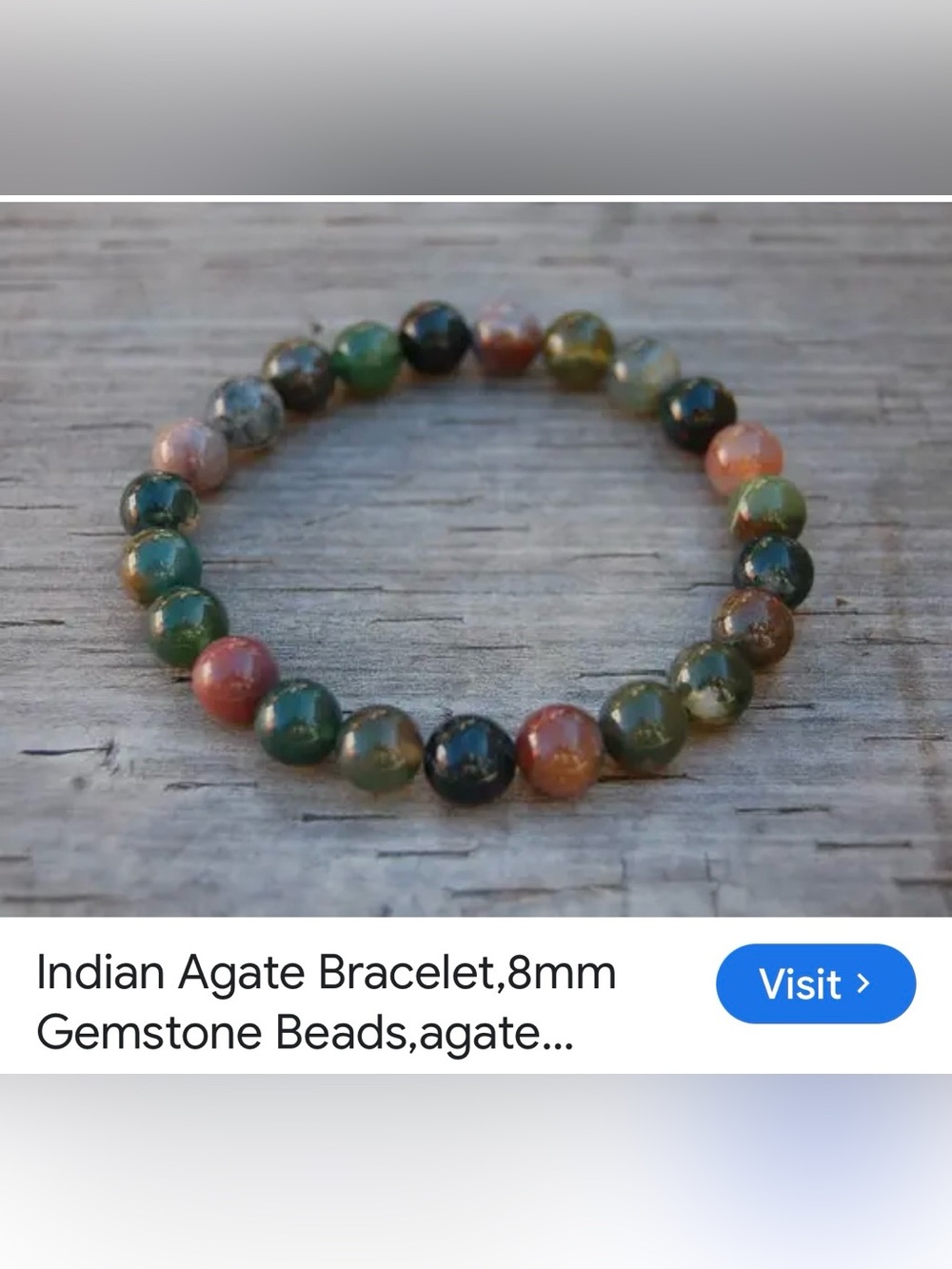#2949*Unisex’s Green Beaded Stretch Bracelet - Handmade